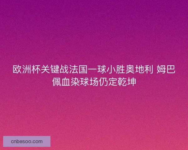 欧洲杯关键战法国一球小胜奥地利 姆巴佩血染球场仍定乾坤